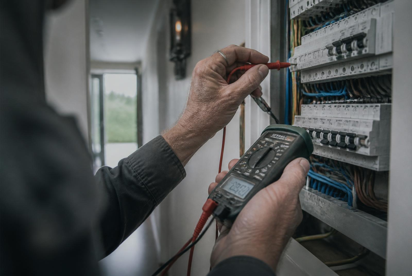 Electricians at work