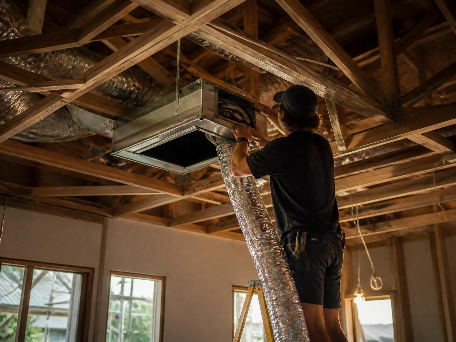 Ducted air conditioning install