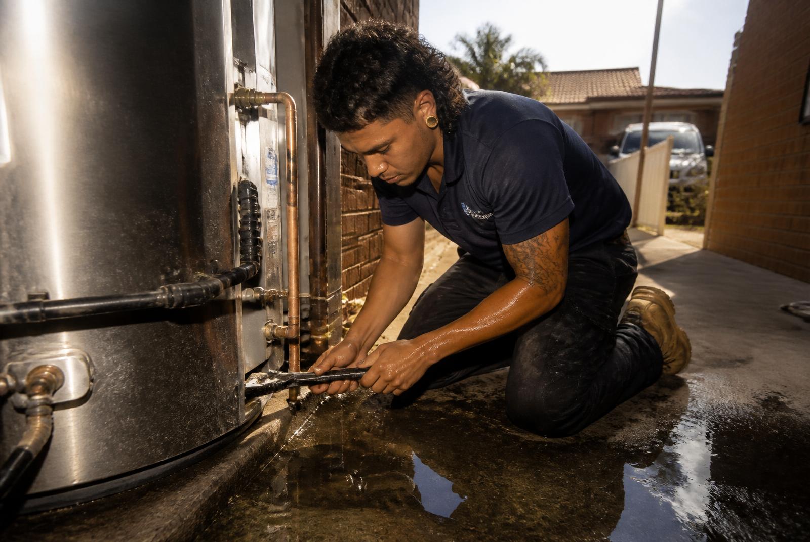 Plumbers at work