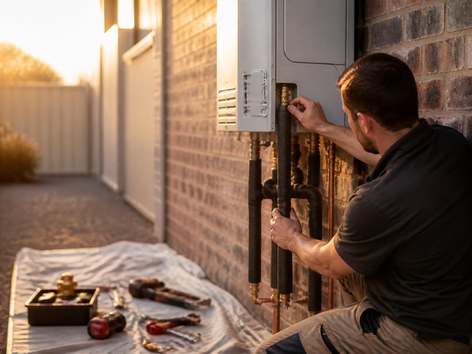 Hot water system install
